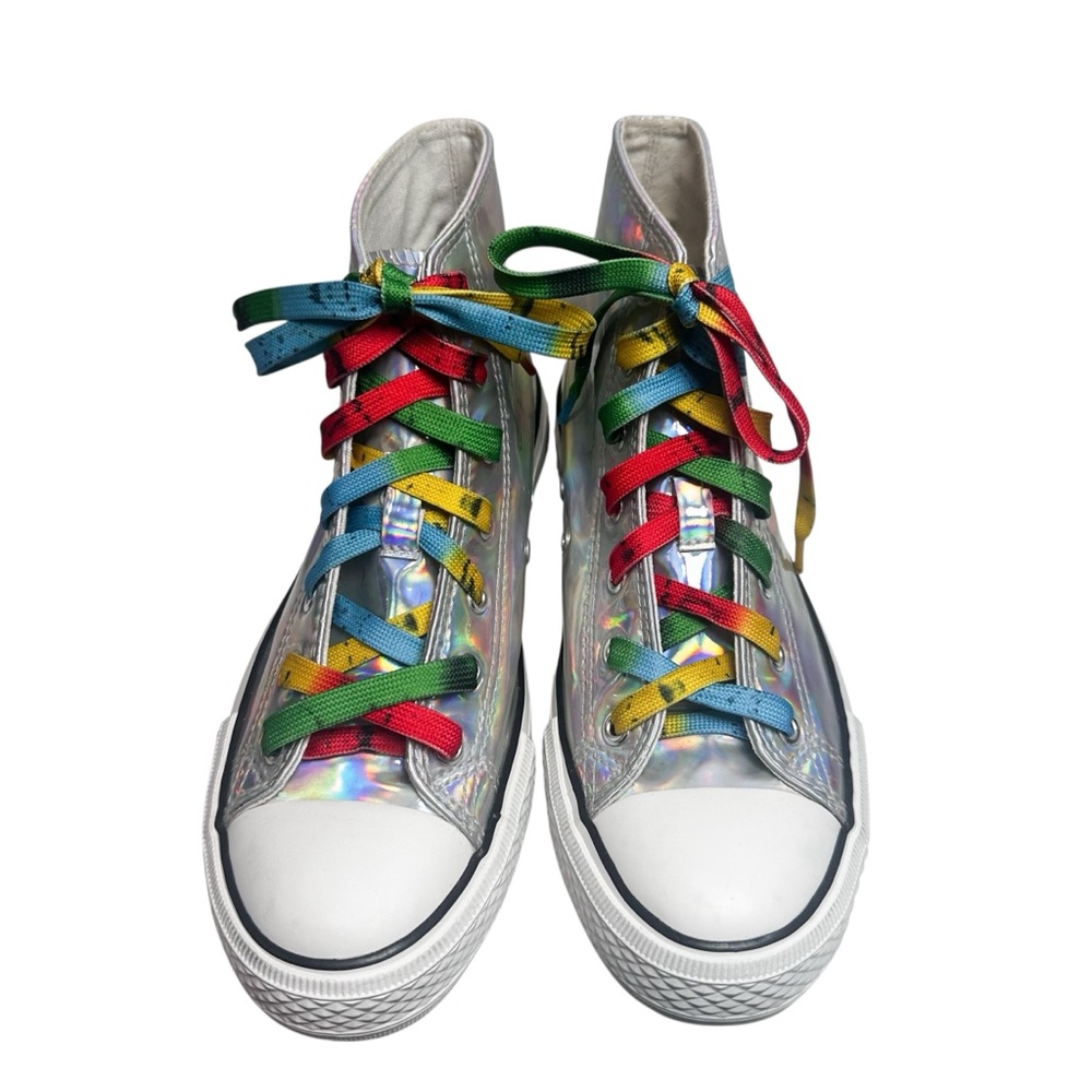Heidi Klum for ESMARA holographic high-top sneakers